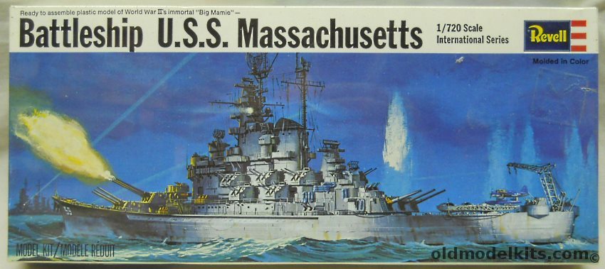 Revell 1/720 USS Massachusetts BB59 Battleship, H485 plastic model kit